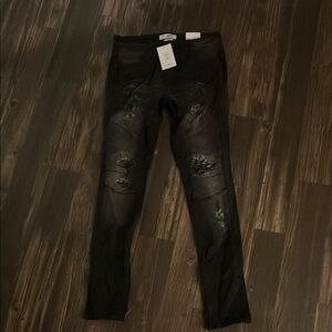 Black Distressed Leggings